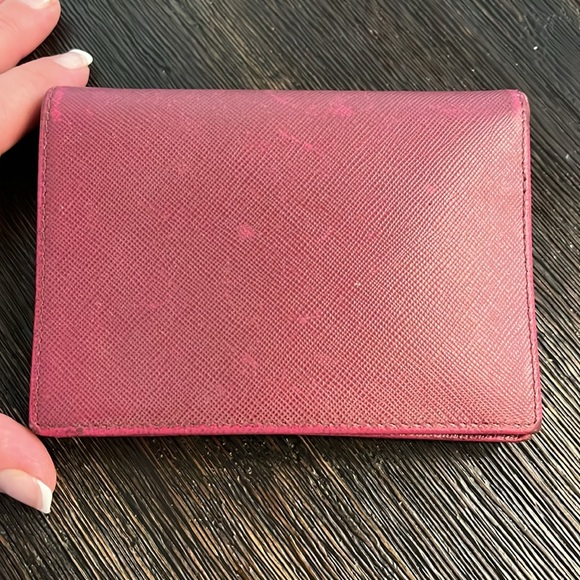 Prada Pink Saffiano Leather Wallet - Picture 2 of 8